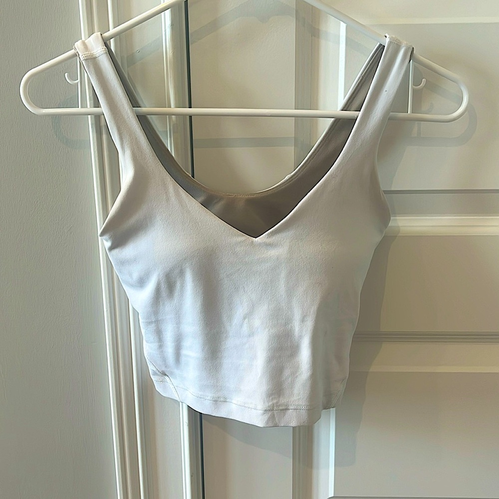 White Lululemon align tank top size 0